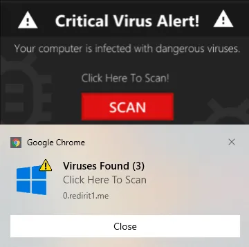 Fake virus warning Fake virus warning