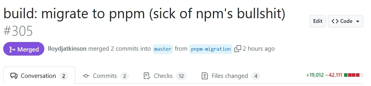 I am tied of NPM I am tired of NPM